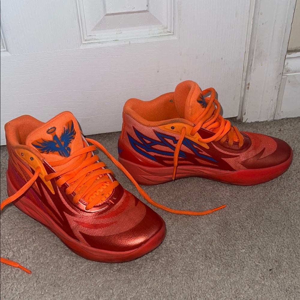 Puma Vibrant Red and Orange Athletic Sneakers